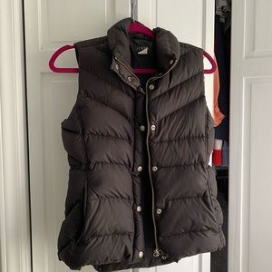 J Crew black puffer vest